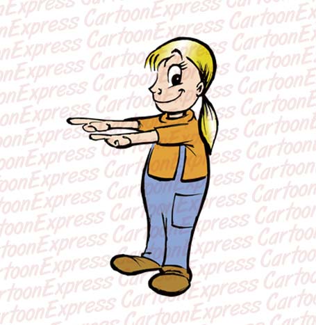 girl pointing